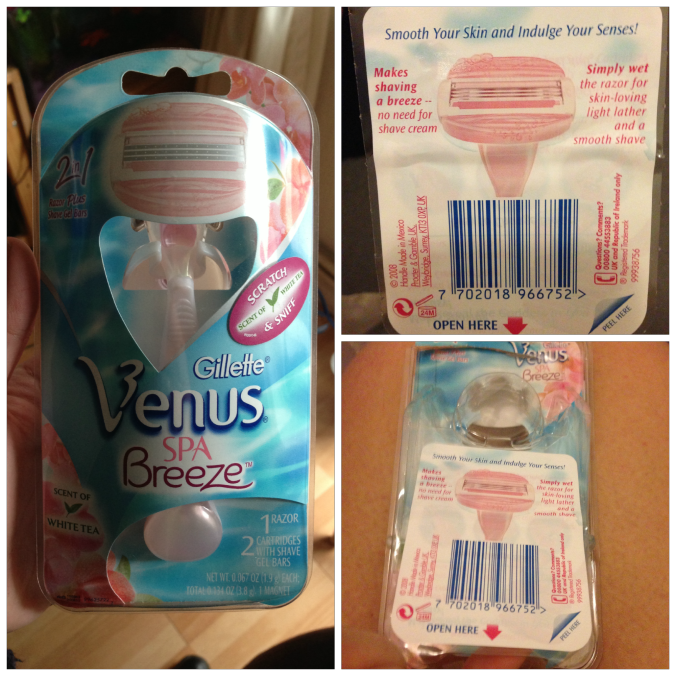 Gillette Venus Spa Breeze razor featured in Clarissa’s 2013 beauty review
