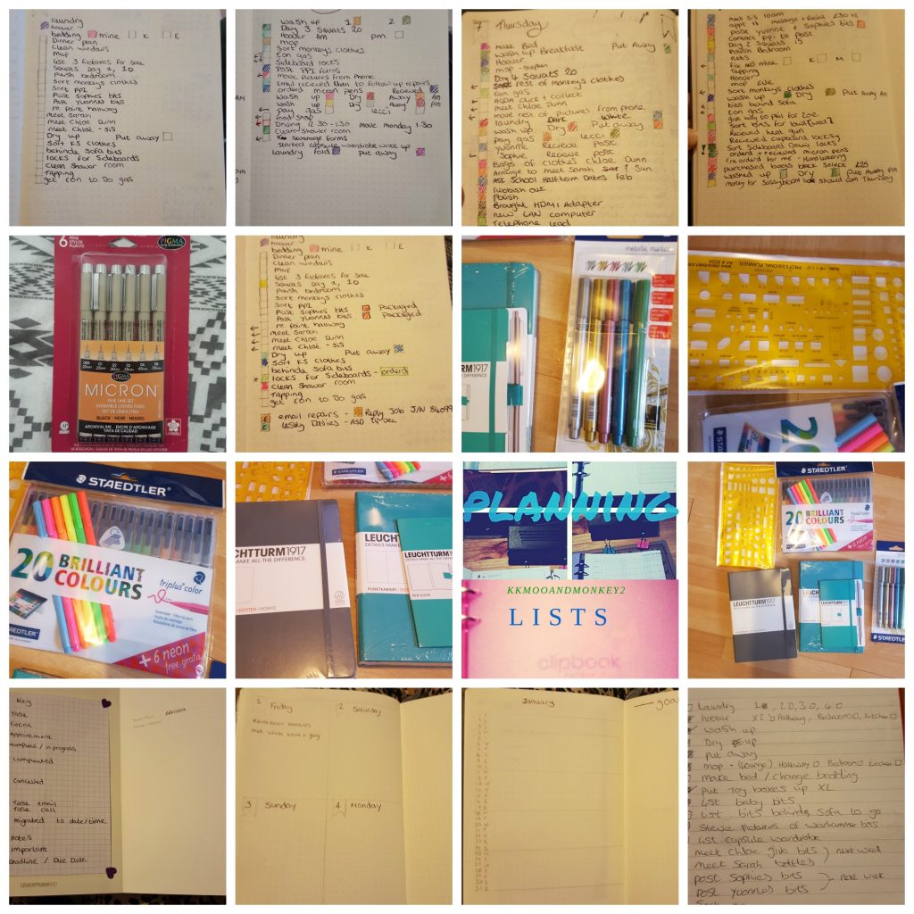Filofax and bullet journal used for organising and decluttering goals