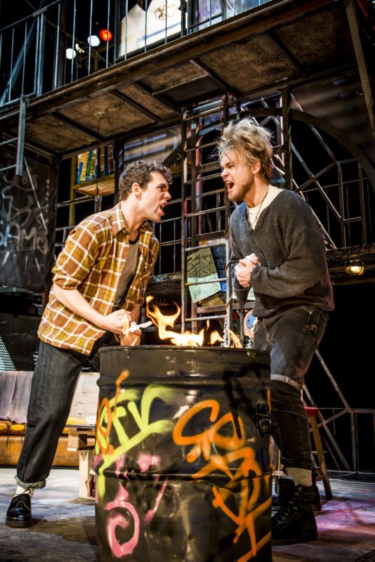 Billy Cullum as Mark and Ross Hunter as Roger in RENT. Credit Matt Crockett