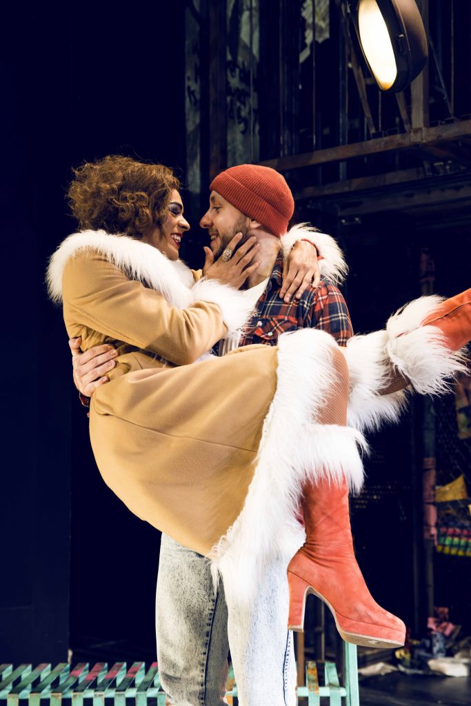 Layton Williams as Angel and Ryan O'Gorman as Collins in RENT