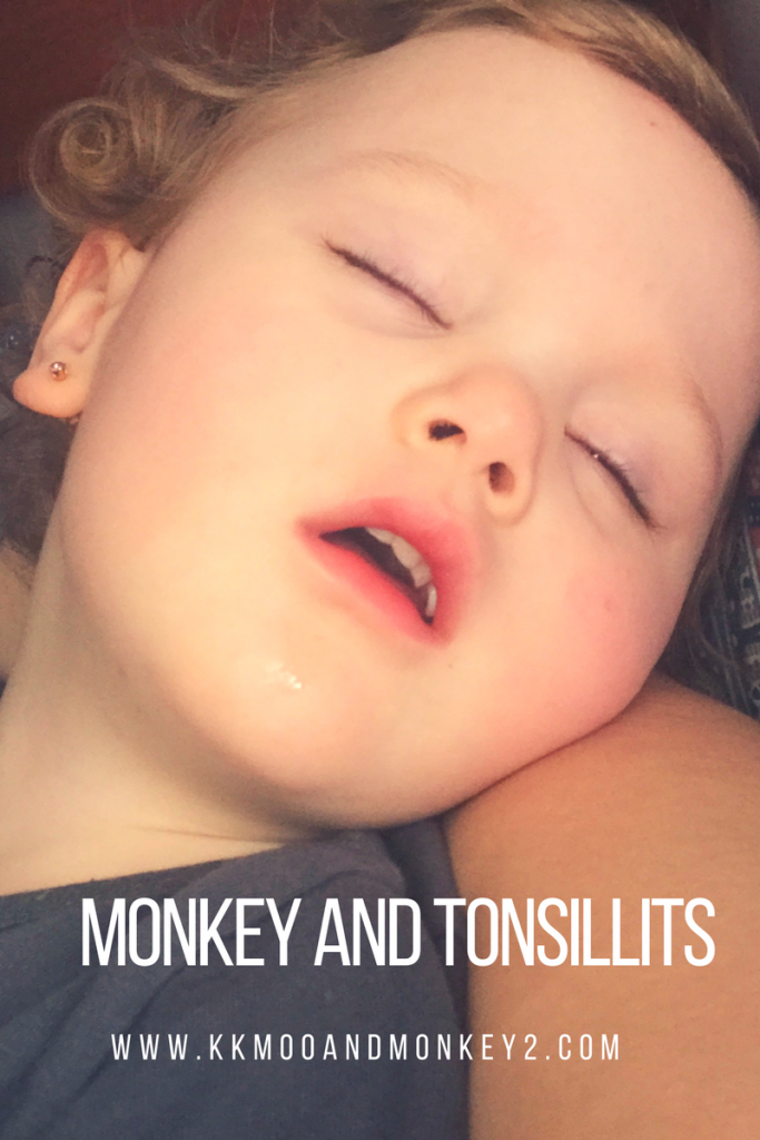 Monkey and tonsillitis family-life archive image from 2017