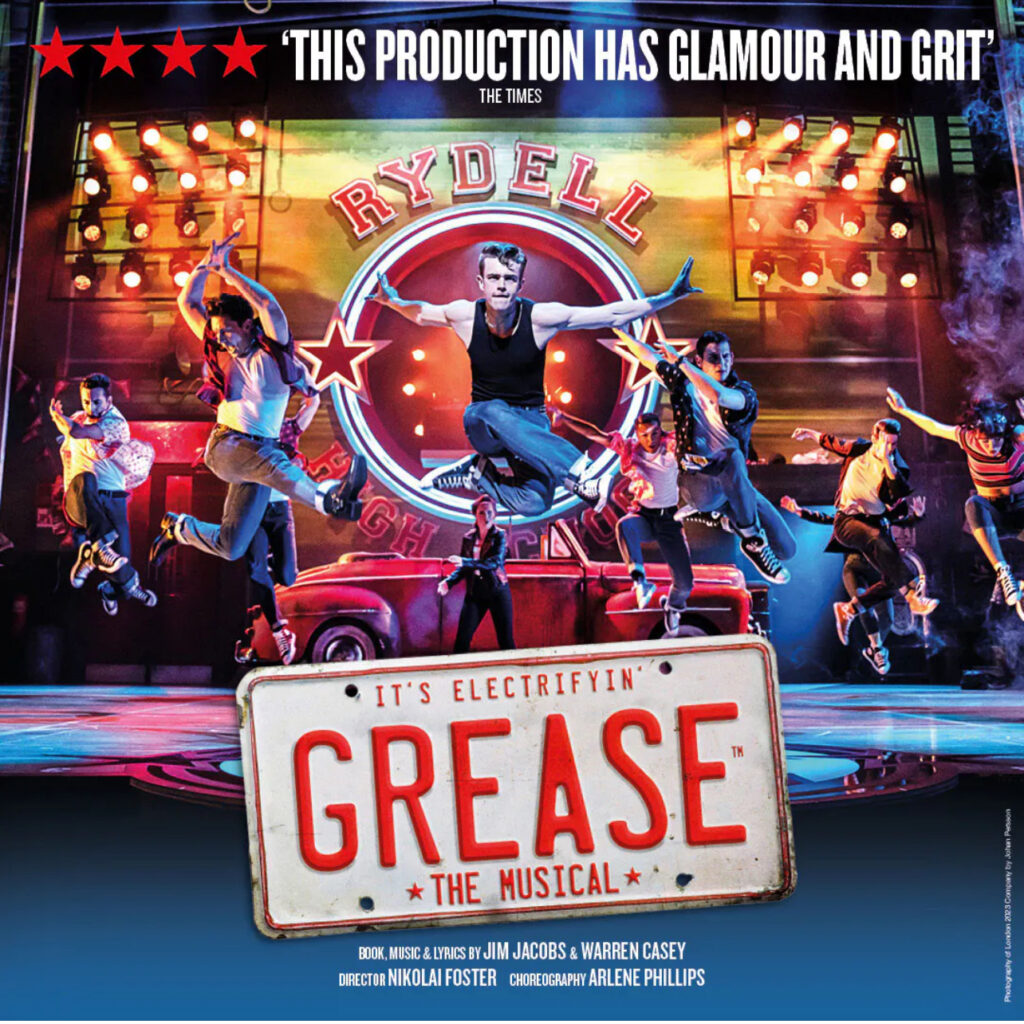 Grease the Musical production image from Clarissa's 2024 Churchill Theatre Bromley review
