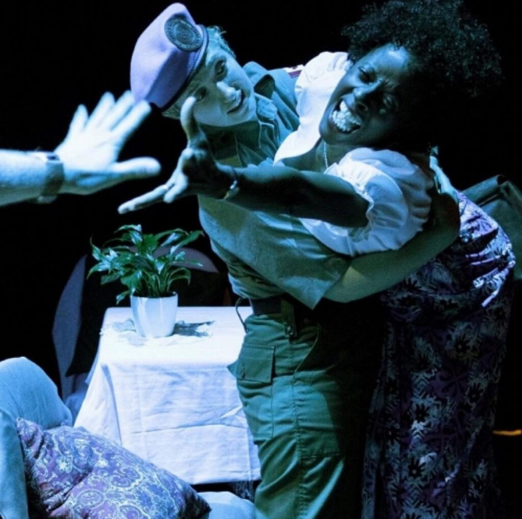 Agathe at The Playground Theatre production scene with Natasha Bai