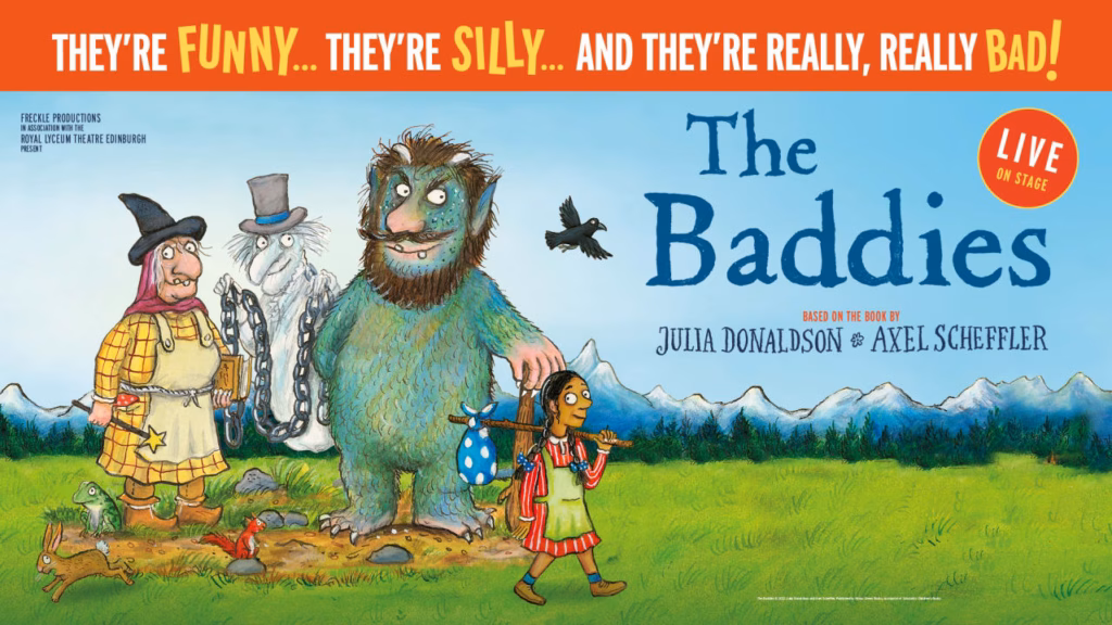 The Baddies theatre show characters in costume on stage
