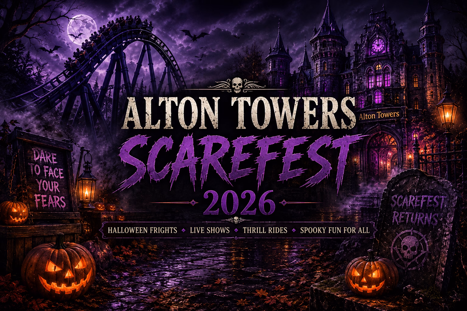Alton Towers Scarefest 2026: Dates, Halloween Attractions & Short Breaks