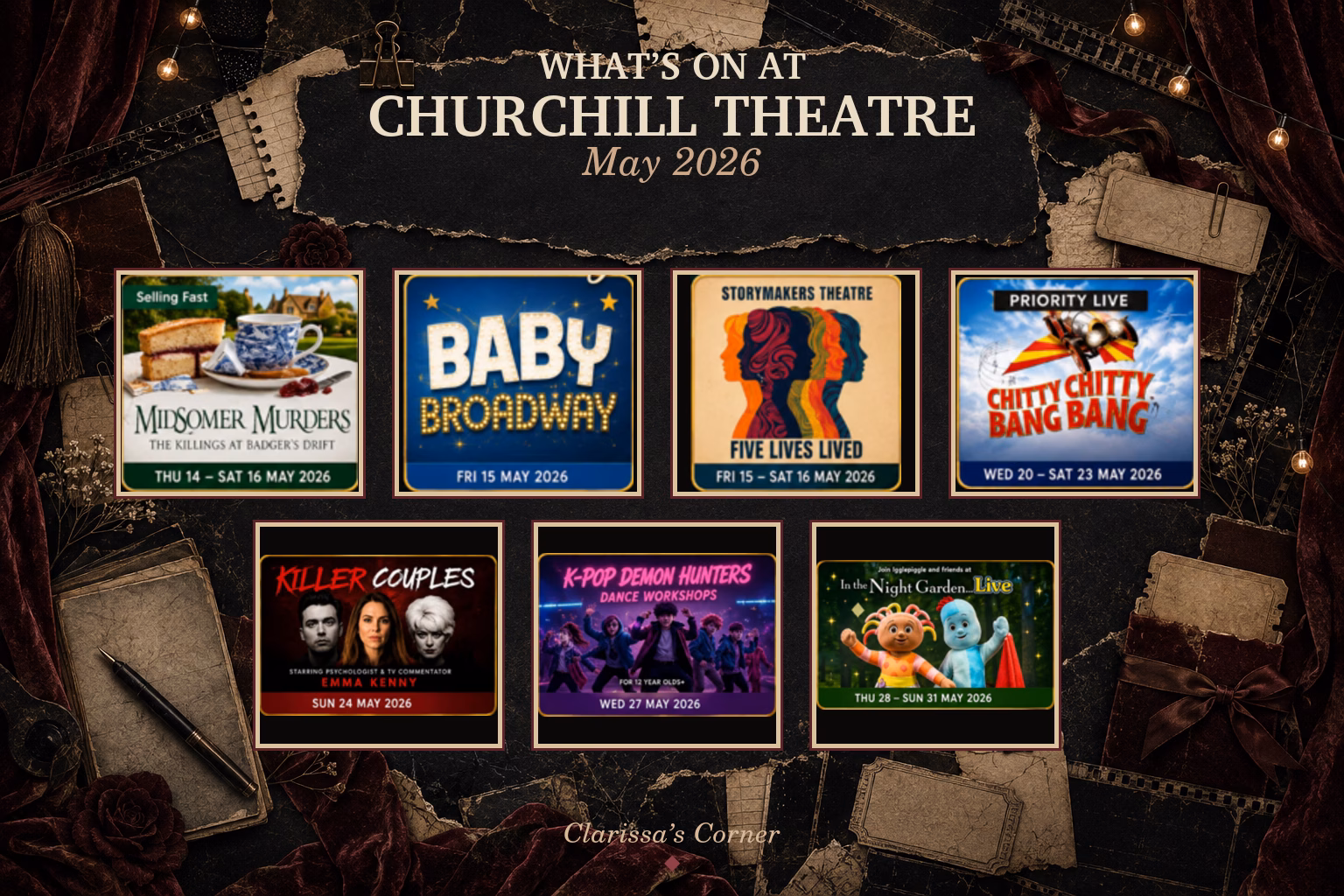 What’s On at Churchill Theatre Bromley — May 2026