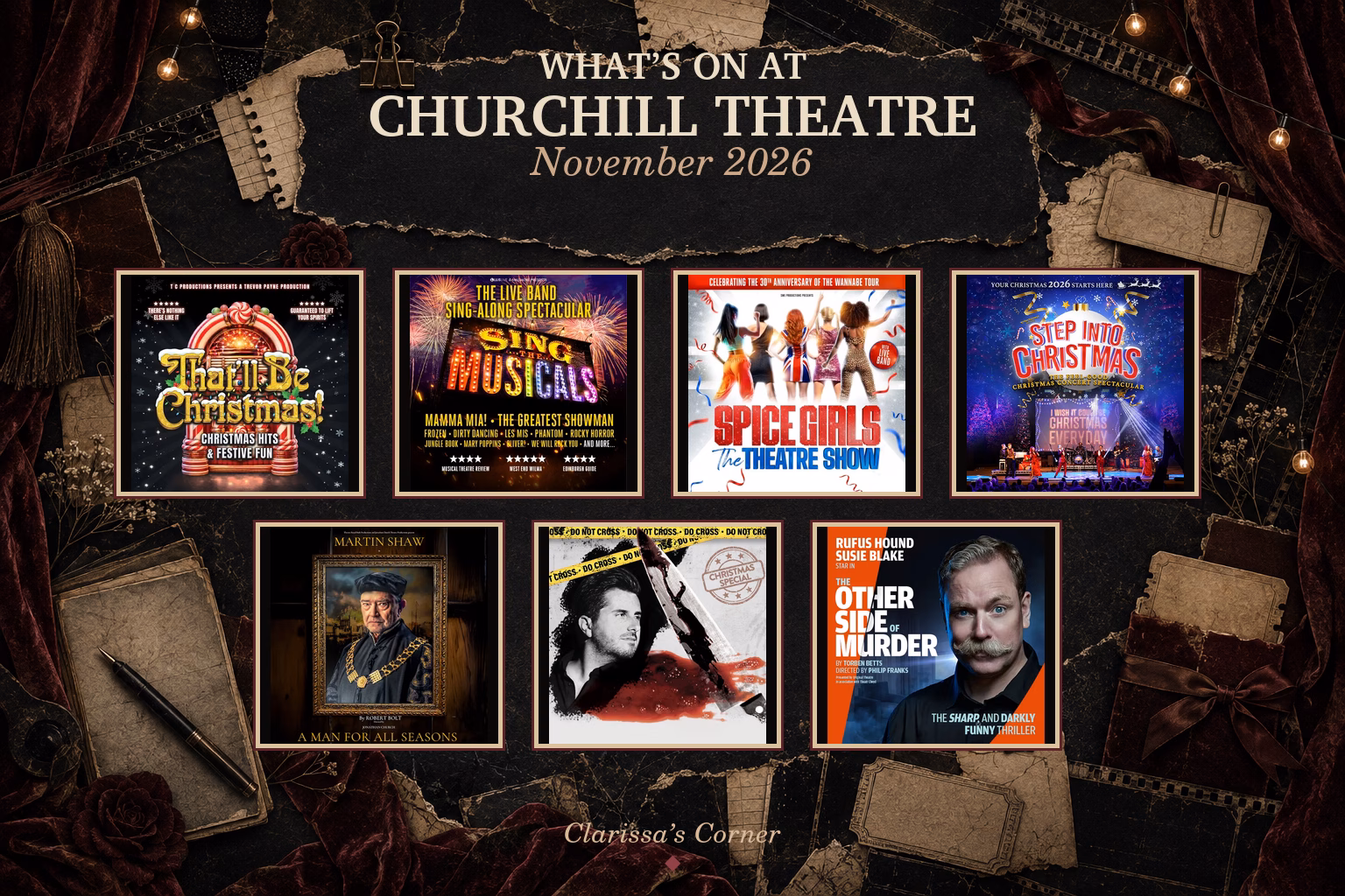 What’s On at Churchill Theatre Bromley – November 2026
