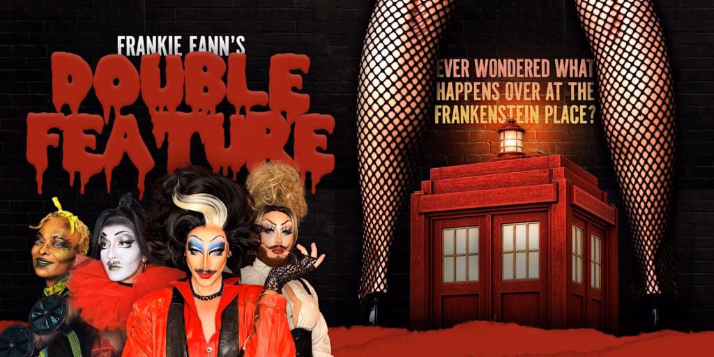Promotional artwork for Frankie Fann's Double Feature at Ironworks Studios Brighton