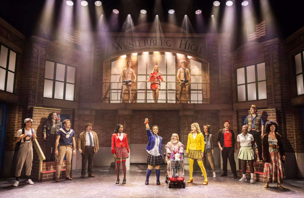 Cast of Heathers The Musical performing on stage