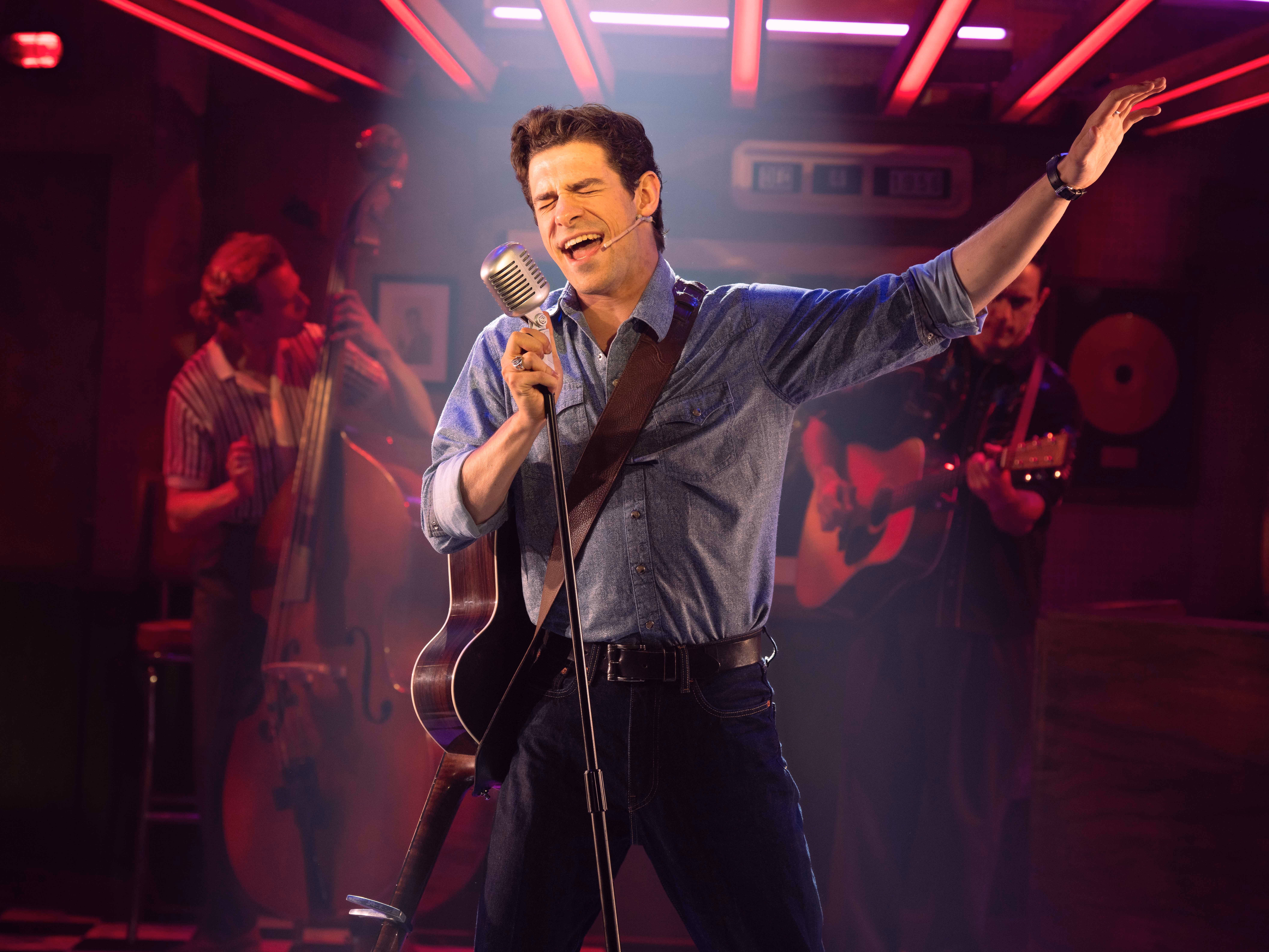 Connor Payne as Elvis Presley in Million Dollar Quartet