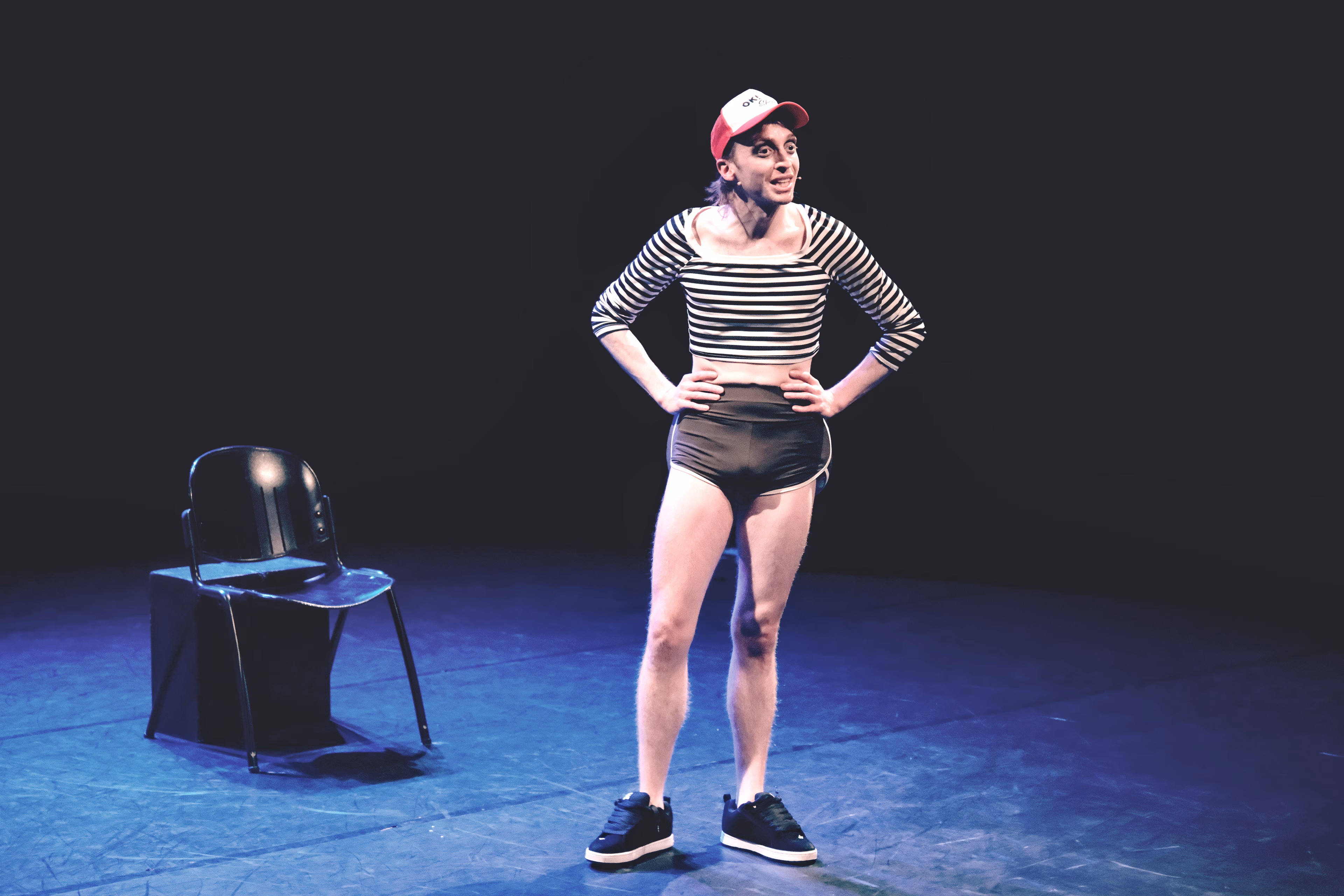 Derek Mitchell performing Goblin at Park Theatre