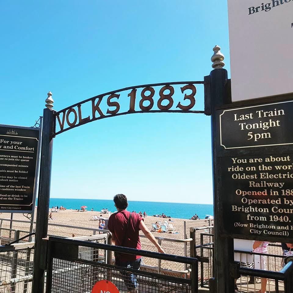Entrance to Volk’s Electric Railway on Brighton seafront