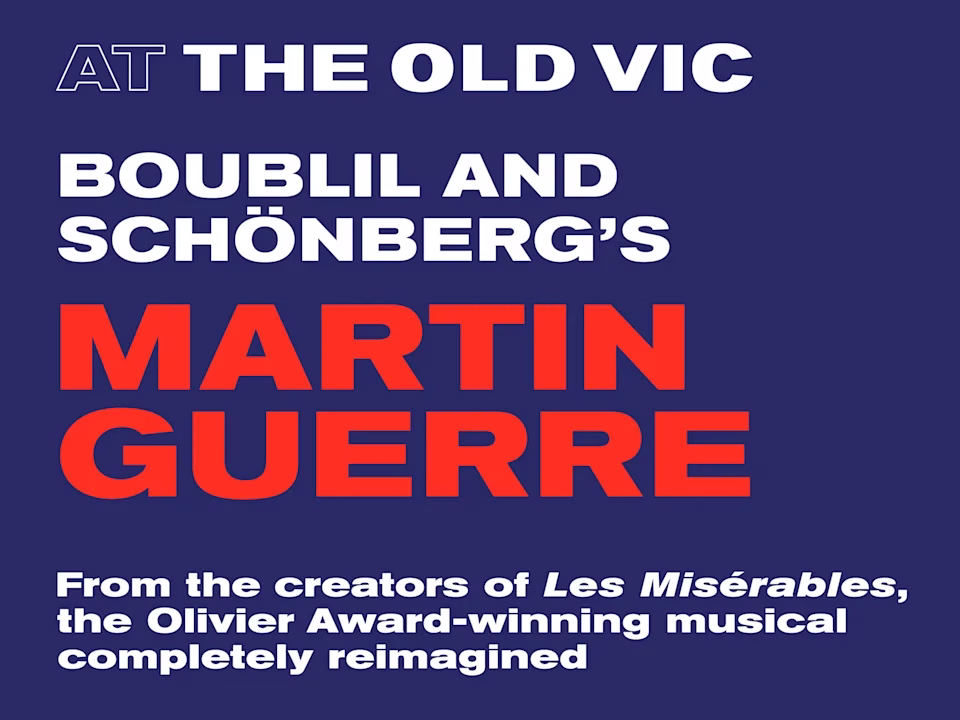 Official artwork for Martin Guerre at The Old Vic in London in 2026